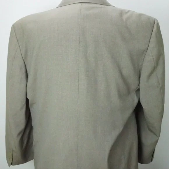 Gieves & Hawkes Savile Row Dover 1005 Wool Gray Brown Plaid Sport Coat Sz 42R
